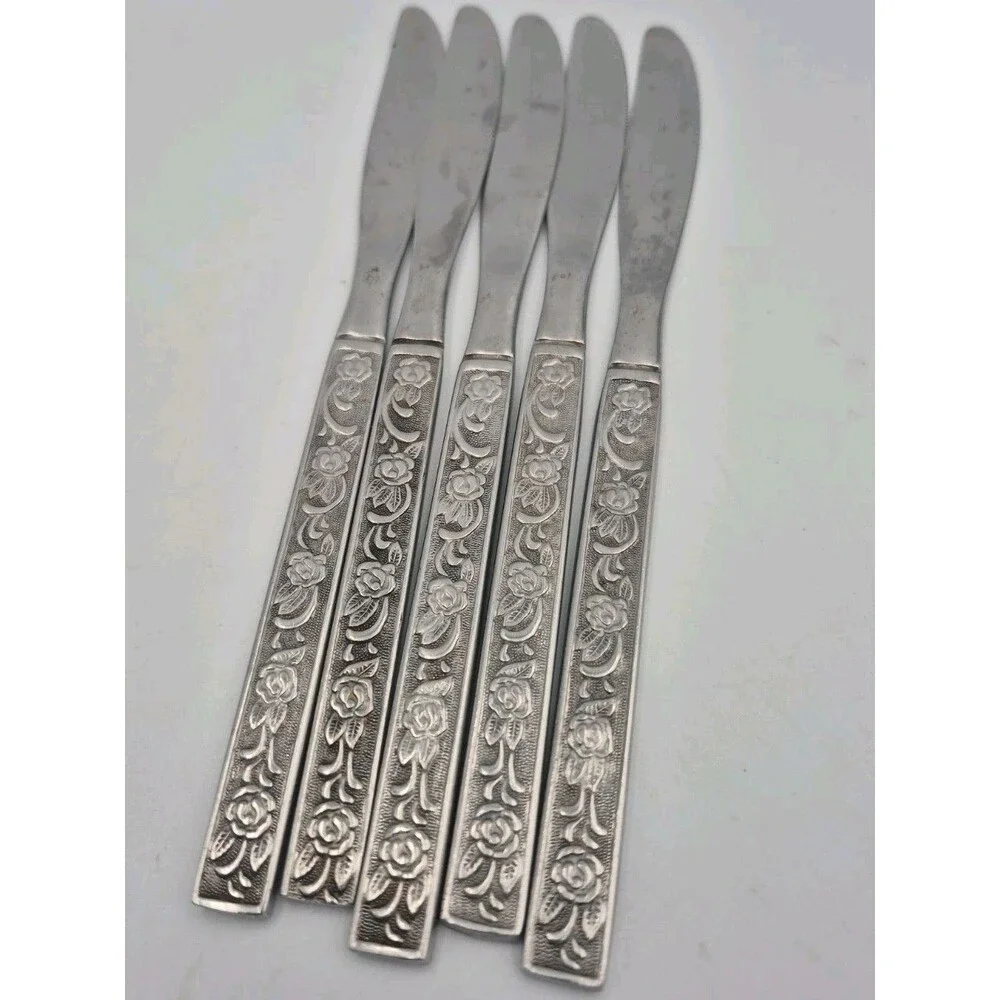 Vintage National Stainless Costellano Design 22 Piece setting Taiwan Jam Knife